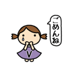 イニシャルV 女の子（個別スタンプ：21）