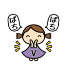 イニシャルV 女の子（個別スタンプ：24）