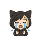 黒猫にゃんこ少年の毎日スタンプ（個別スタンプ：16）