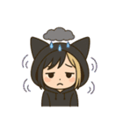 黒猫にゃんこ少年の毎日スタンプ（個別スタンプ：18）