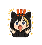 黒猫にゃんこ少年の毎日スタンプ（個別スタンプ：20）