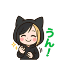 黒猫にゃんこ少年の毎日スタンプ（個別スタンプ：21）