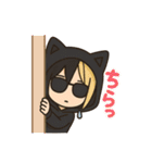 黒猫にゃんこ少年の毎日スタンプ（個別スタンプ：22）