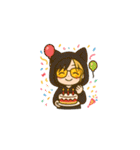 黒猫にゃんこ少年の毎日スタンプ（個別スタンプ：24）