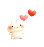 とびだす★ぷくぷく3D★ねことうさぎ（個別スタンプ：18）