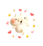とびだす★ぷくぷく3D★ねことうさぎ（個別スタンプ：19）