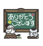 フクロウ＆ミミズク×黒板スタンプ（個別スタンプ：15）
