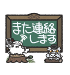 フクロウ＆ミミズク×黒板スタンプ（個別スタンプ：34）