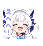 ホワイトフードキャットガールスタンプ（個別スタンプ：36）