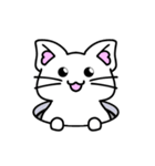 動くしろねこ 福ちゃん2（個別スタンプ：1）