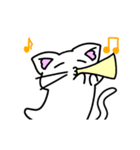 動くしろねこ 福ちゃん2（個別スタンプ：2）