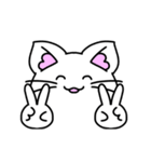 動くしろねこ 福ちゃん2（個別スタンプ：4）