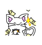 動くしろねこ 福ちゃん2（個別スタンプ：5）