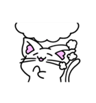 動くしろねこ 福ちゃん2（個別スタンプ：21）