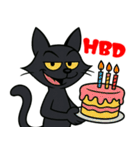 生意気黒猫のラックス（個別スタンプ：34）