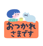 【デカ文字】ネコかぶりちゃんズ（個別スタンプ：5）