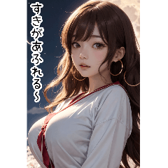 [LINEスタンプ] 月下セーラー服で彼女を甘やかす
