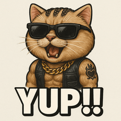 [LINEスタンプ] ムキ！グラサン猫ちゃん。