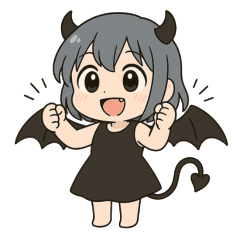 [LINEスタンプ] 悪魔ちゃんは腹白い。