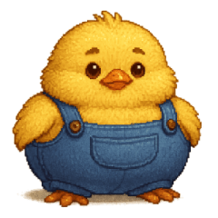 [LINEスタンプ] ぽっちゃりヒヨコのダイエット生活