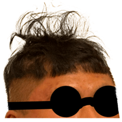[LINEスタンプ] 汚い男の子–なにをたべる？