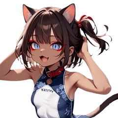 [LINEスタンプ] スポーツキャットちゃん チャイナVer2 BIG