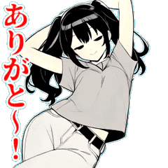 [LINEスタンプ] 【動く】変な踊りガールズ