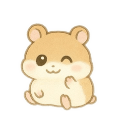 [LINEスタンプ] ハムスター表情豊か文字なし