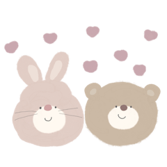 [LINEスタンプ] うさぎ のち くま りり すたんぷ ◎
