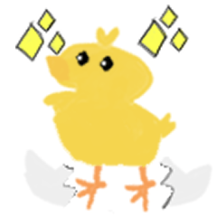 [LINEスタンプ] 白猫の頭の上で生まれたひよこLINEスタンプ