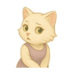 [LINEスタンプ] 上品な白猫ちゃん