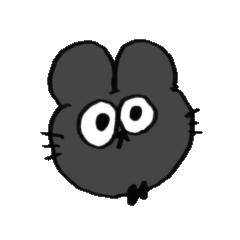 [LINEスタンプ] ●くろぴょんの顔スタンプ