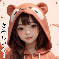 [LINEスタンプ] 可愛い帽子T甘えん坊の女の子