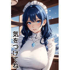 [LINEスタンプ] 雪地メイド日常用語1