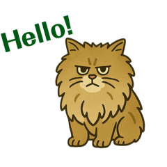 [LINEスタンプ] Japanese lion cat