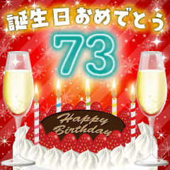 [LINEスタンプ] ❤️73〜96才❤️誕生日おめでとう❣️
