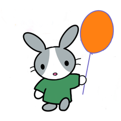 [LINEスタンプ] 灰色うさぎと赤狐