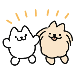 [LINEスタンプ] もちふわ！わんこズ