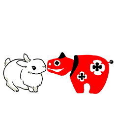 [LINEスタンプ] あけおめ＆うさぎ！