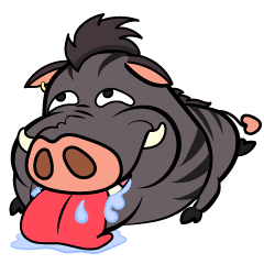 [LINEスタンプ] いたずらなイノシシ