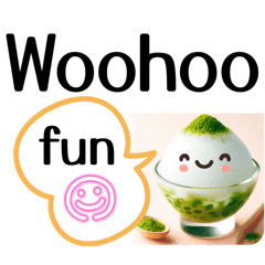 [LINEスタンプ] 大きな文字のスタンプ☆かき氷 英語版
