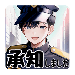 [LINEスタンプ] イケメン警備員のあいさつスタンプ