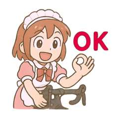 [LINEスタンプ] ロードバイクに乗るメイドさんスタンプ