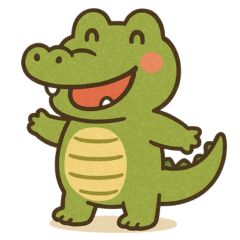 [LINEスタンプ] のほほんワニさん