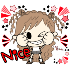 [LINEスタンプ] ルーズgirl❤︎日常/gray✖︎red