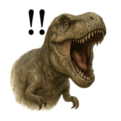 [LINEスタンプ] 【叫ぶ！】リアルなティラノサウルス恐竜