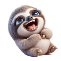 [LINEスタンプ] ハッピーで叫ぶナマケモノ