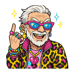 [LINEスタンプ] 爺さん婆さんの子1（文字なし）