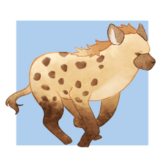 [LINEスタンプ] ブチハイエナさんの日常1