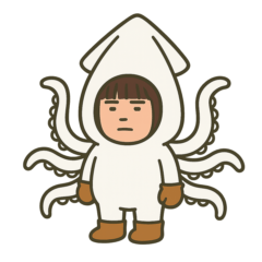 [LINEスタンプ] 【ももず】イカになりたい